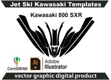 Modelos de jet ski Kawasaki 800 SXR formato vetorial Ai Cdr prontos para design J4, usado comprar usado  Enviando para Brazil