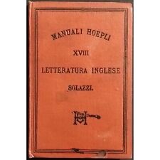Letteratura inglese solazzi usato  Alessandria