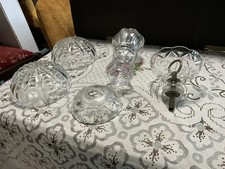 Vintage glass chandelier for sale  SIDCUP