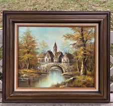 european village oil painting for sale  Leesburg
