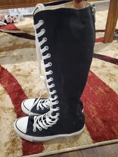 Usado, Tênis Converse All Star altura do joelho M 4/W 6 preto cano alto com zíper botas 1V708 comprar usado  Enviando para Brazil