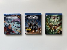 DC Animated Blu-Ray DVD Movie Lot Superman, Batman, Justice League, usado comprar usado  Enviando para Brazil