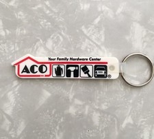 Chaveiro vintage ACO HARDWARE chaveiro fob Michigan corrente para melhoria de casa comprar usado  Enviando para Brazil