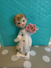 Estatueta de porcelana vintage Knobler junho aniversário rosa anjo Japão comprar usado  Enviando para Brazil
