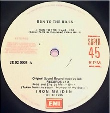 IRON MAIDEN "Run to the hills" 1986 PERU (SPANISH TITLES) MAXI-SINGLE (VG+ / EX) comprar usado IRON MAIDEN "Run to the hills" 1986 PERU (SPANISH TITLES) MAXI-SINGLE (VG+ / EX) comprar usado  Enviando para Brazil