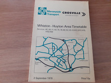 Crosville timetable 1978 for sale  DEESIDE