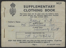 1940 supplementary clothing for sale  NEWTON ABBOT