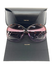Usado, Óculos de sol feminino Tom Ford marrom e roxo armação redonda com estojo comprar usado  Enviando para Brazil