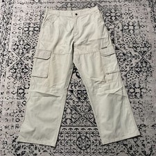 Calça cargo vintage Quiksilver unissex osso branco algodão ajuste regular tamanho W33 comprar usado  Enviando para Brazil