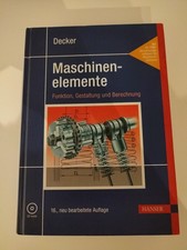 Decker maschinenelemente tabel gebraucht kaufen  Sontheim an der Brenz