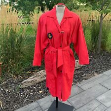 Trench coat feminino vintage pequeno vermelho oversized manga dolman espanador anos 80 comprar usado  Enviando para Brazil