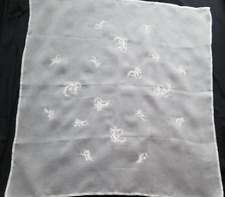 Nappe brodée tulle d'occasion  Nogent