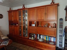 Geräumige schrankwand echthol gebraucht kaufen  Rotenburg a. d. Fulda