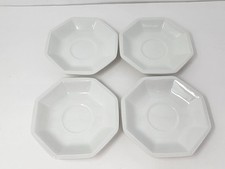 Usado, Conjunto de 4 pires octógono Johnson Bros borda frisada pedra de ferro branca comprar usado  Enviando para Brazil