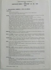 Brochure caractéristiques tec d'occasion Brochure caractéristiques tec d'occasion  France