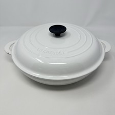 Creuset white enameled for sale  Oakland Gardens