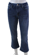 Usado, Jeans jeans feminino armação algodão com zíper botão cropped perna bota azul tamanho EUR 29 comprar usado  Enviando para Brazil