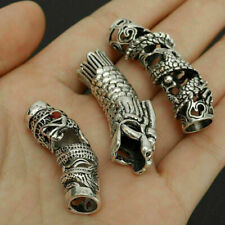 Cuentas de barba vikinga rastas puño cuentas de cabello joyería plata celta tibetana segunda mano  Embacar hacia Mexico