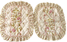 2 fronhas de travesseiro vintage Penney's puff perfeito rosa babado acolchoado etiqueta prata (falha) comprar usado  Enviando para Brazil