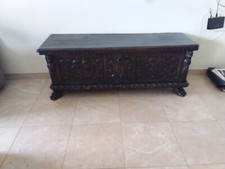 Cassapanca intagliata con usato  Zandobbio