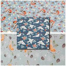 Christmas birds cotton for sale  SWINDON