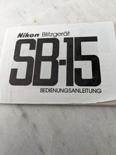 Nikon anleitung sb15 gebraucht kaufen  Neidenstein
