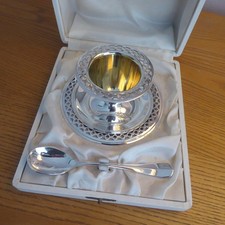 silver plated egg cups for sale  CARDIFF