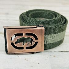 Cinto abridor de garrafa ECKO UNLTD listrado verde tamanho 46 lona web flip rinoceronte fivela, usado comprar usado  Enviando para Brazil