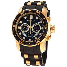 Invicta Pro Diver cronógrafo preto mostrador semi-transparente relógio masculino 6981 comprar usado  Enviando para Brazil