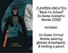 SOMENTE META CÓDIGO NO JOGO: Juniper Creates GORILLA TAG Mochila Escolar Monke Pelúcia comprar usado  Enviando para Brazil
