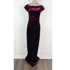 Vestido maxi vermelho Xscape novo sem etiquetas veludo fora do ombro tamanho 4, usado comprar usado  Enviando para Brazil