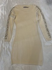💖Vestido de malha branco Andrew Marc com mangas compridas frisadas – Usado, tamanho XS comprar usado  Enviando para Brazil
