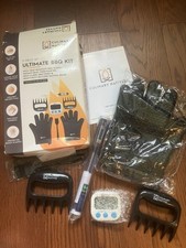 Usado, Kit de churrasco Culinary Natives Ultimate - Luvas, garras de carne, termômetro, temporizador, escova comprar usado  Enviando para Brazil