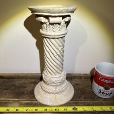 Figura de pergaminho esculpida grega coluna pedestal coluna resina maciça vintage 5x10” comprar usado  Enviando para Brazil