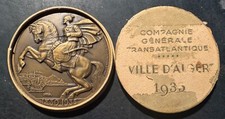 Médaille cie transatlantique d'occasion  Fontainebleau