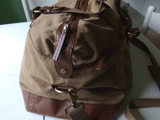 Canvas leather duffel for sale  MILTON KEYNES