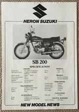 Suzuki sb200 motorcycle for sale  LEICESTER