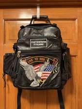 Mochila Harley Davidson LIVE TO RIDE de couro com alças pretas comprar usado  Enviando para Brazil