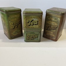 Conjunto de latas Cheinco vintage década de 1970 cozinha açúcar, café, farinha e chá comprar usado Conjunto de latas Cheinco vintage década de 1970 cozinha açúcar, café, farinha e chá comprar usado  Enviando para Brazil