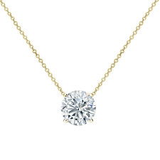 Usado, Colar pingente de diamante flutuante cultivado em laboratório com certificação IGI 1,00-3,00 quilates 14k comprar usado  Enviando para Brazil