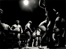 LD397 1973 Foto Original 16 MAN BATTLE ROYALE WRESTLING RING AÇÃO ESPORTES CLÁSSICOS comprar usado  Enviando para Brazil