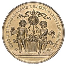 Hamburg vergoldete bronzemedai gebraucht kaufen  Gößweinstein