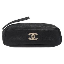 Chanel black leather for sale  UK