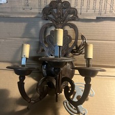 Usado, Candelabro triplo vintage fundido pesado feito na Itália  comprar usado  Enviando para Brazil