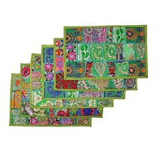 Toalha de mesa patchwork 6 peças tapete decorativo de mesa de chá bordado algodão placemat comprar usado  Enviando para Brazil