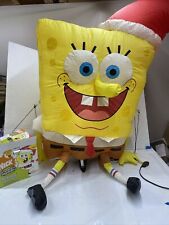 Bob Esponja de Navidad inflable 2005 Nickelodeon iluminado Santa 4’ gema probada segunda mano  Embacar hacia Argentina