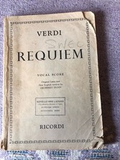 Vintage verdi requiem for sale  ASHTEAD