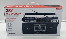 Usado, Novo conversor de cassete rádio AM/FM retrô caixa aberta QFX MP3 Boombox J-220BT comprar usado  Enviando para Brazil