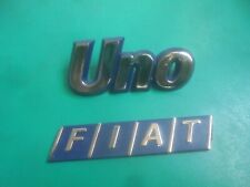LOGO FREGIO SIGLA POSTERIORE ( UNO ) + ( FIAT ) GRIGLIA ANT UNO TURBO MK2 comprar usado  Enviando para Brazil