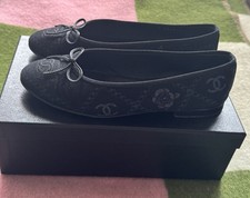 Chanel black denim for sale  LONDON